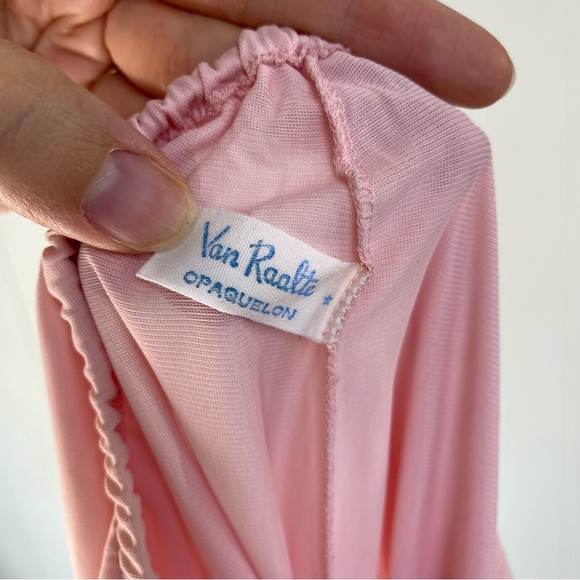 Vintage Van Raalte Light Pink Nylon Half Slip Lace Trim Small Coquette Fairycore - Picture 7 of 8